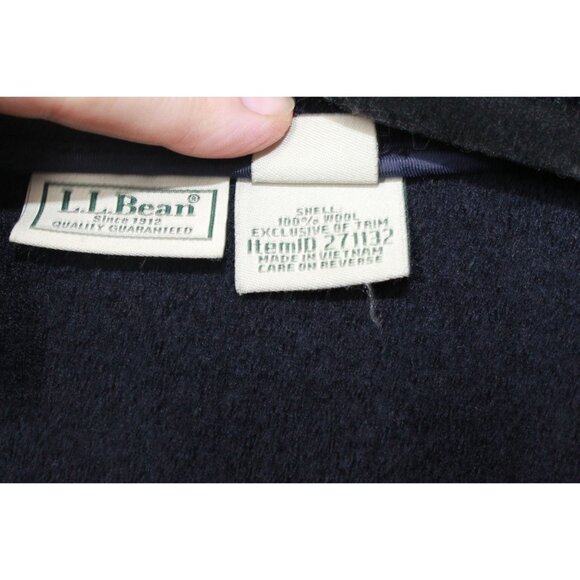 LL Bean Bellandi Boiled Wool Coat Jacket Blue Size M - Picture 7 of 10